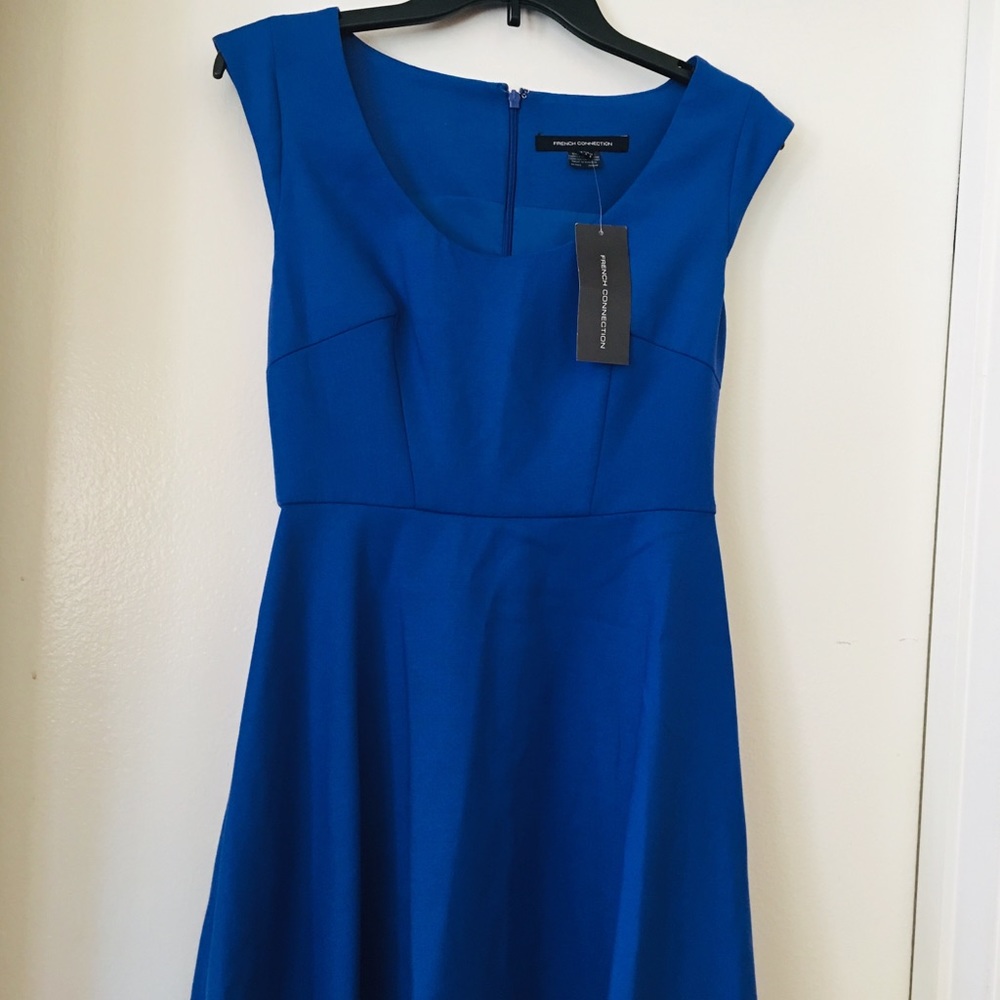 French Connection Empire Blue Dress Whisper Light